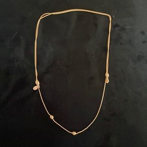 Alex and Ani Blank Rose Gold Chain Station Necklace